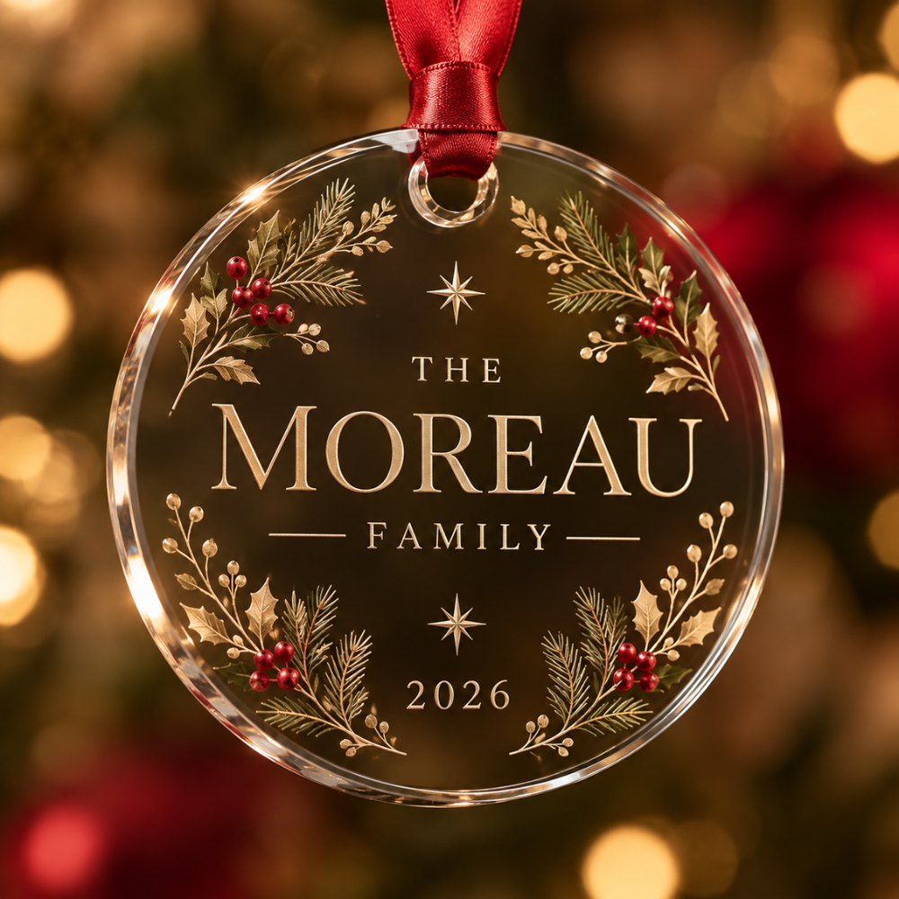Personalized Family Name Christmas Ornament — Photo 2