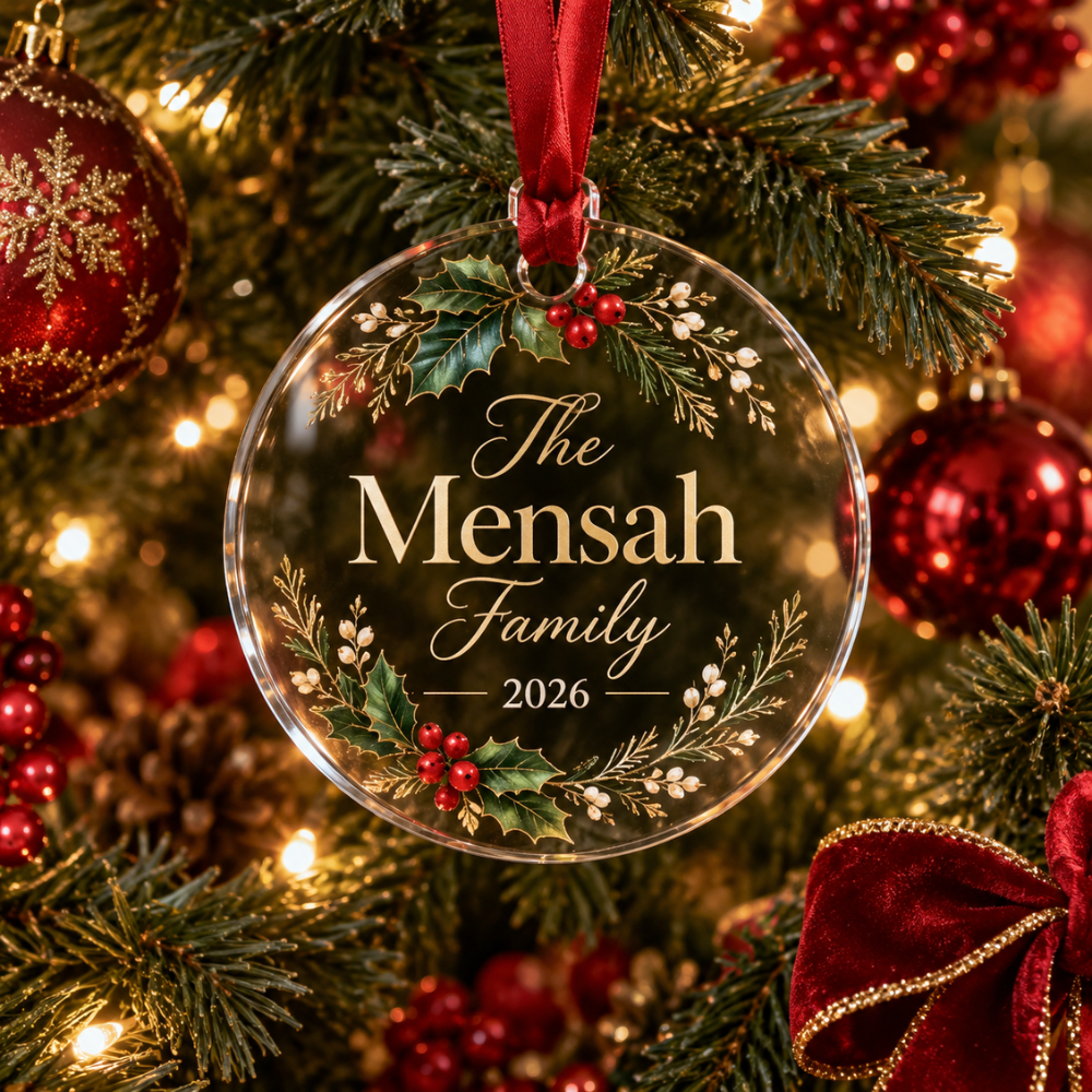 Personalized Family Name Christmas Ornament — Photo 1