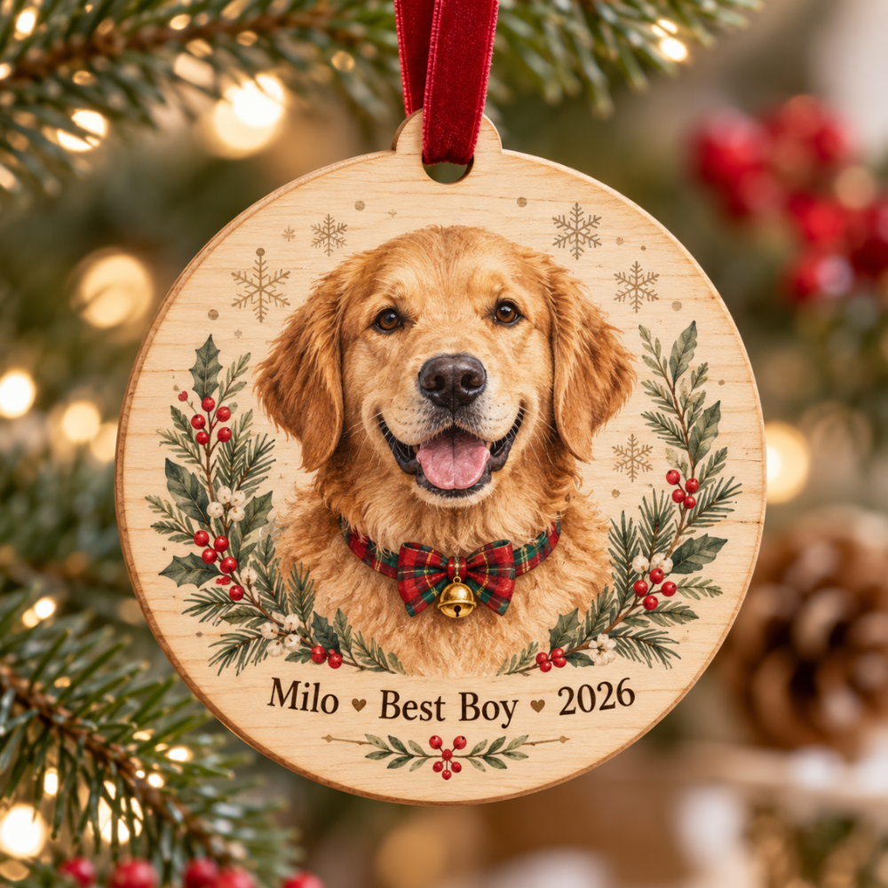 Personalized Pet Photo Christmas Ornament — Photo 3