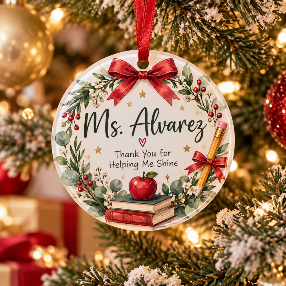 Personalized Teacher Christmas Ornament — Photo 4
