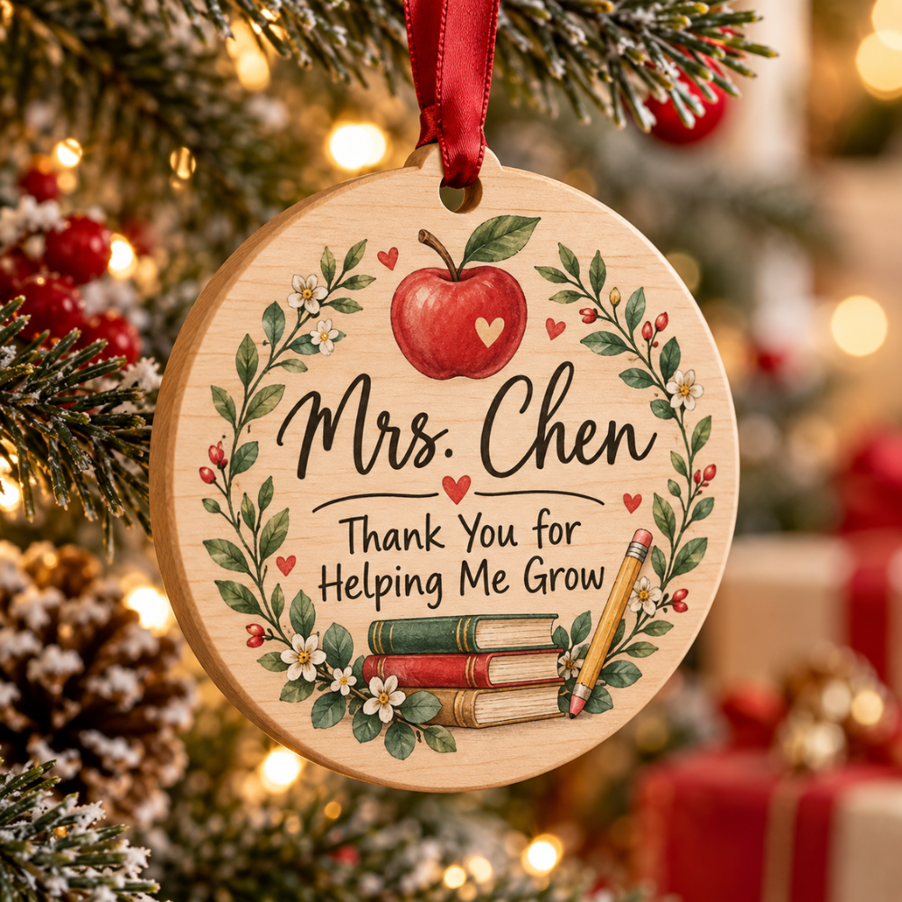 Personalized Teacher Christmas Ornament — Photo 1