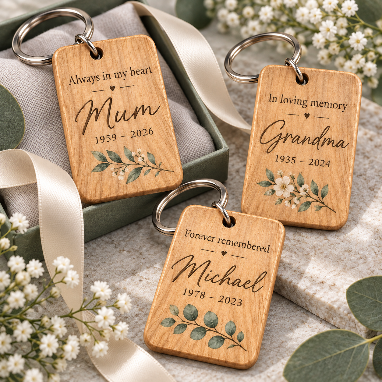 Personalized Memorial Keychain — Photo 2