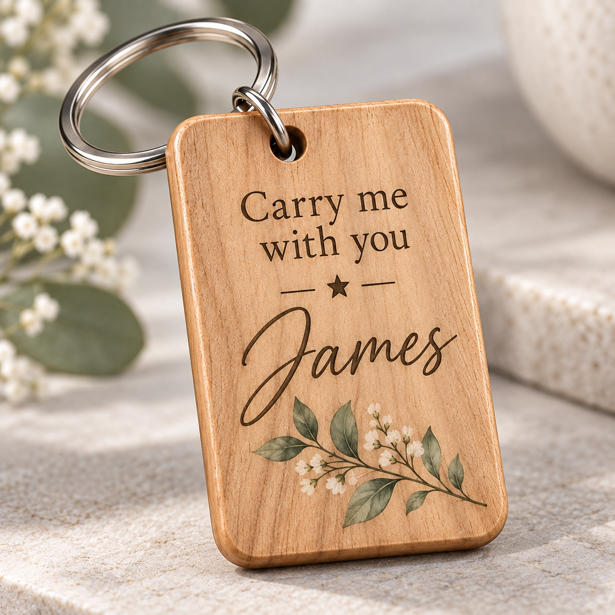 Personalized Memorial Keychain — Photo 1