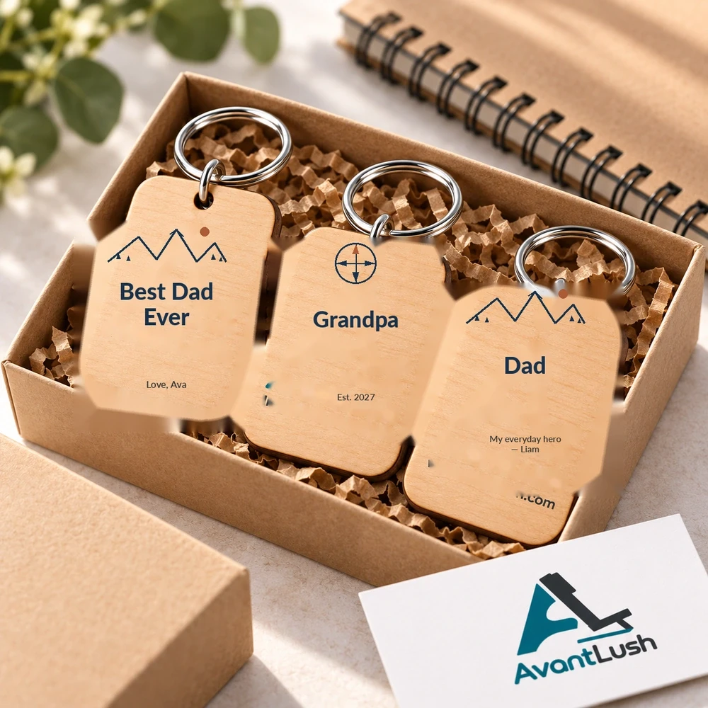 Personalized Father’s Day Message Keychain — Photo 2