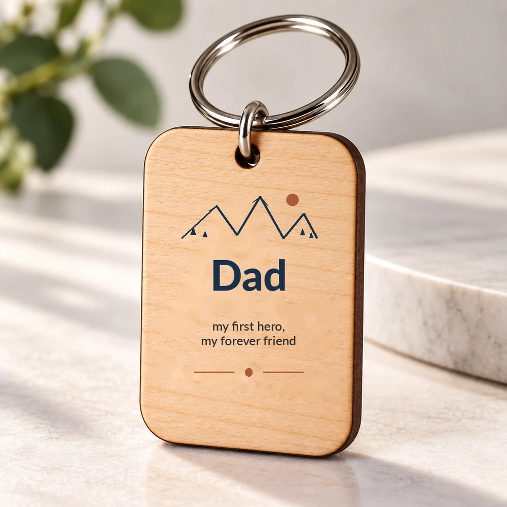Personalized Father’s Day Message Keychain — Photo 1