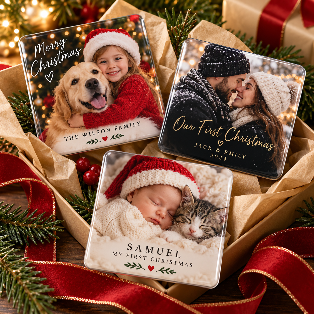 Personalized Christmas Photo Magnet — Photo 2