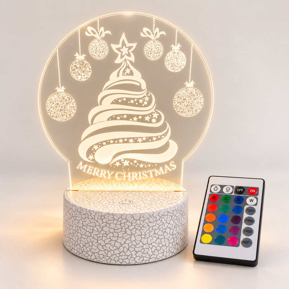 Merry Christmas Tree Acrylic LED Lamp — Photo 8