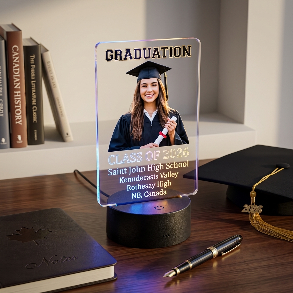 Personalized Graduation Class of 2027 LED Lamp — Photo 2