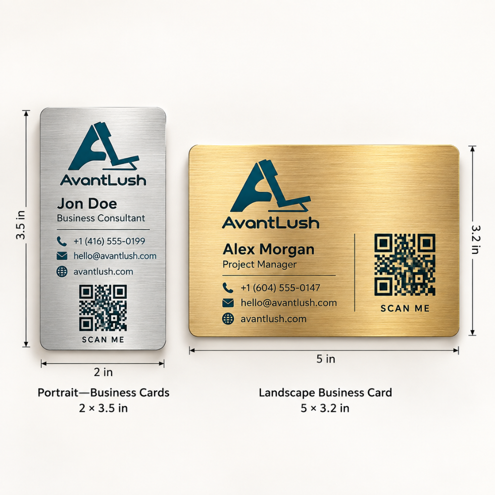 Gold Brushed Metallic Business Cards — Photo 2