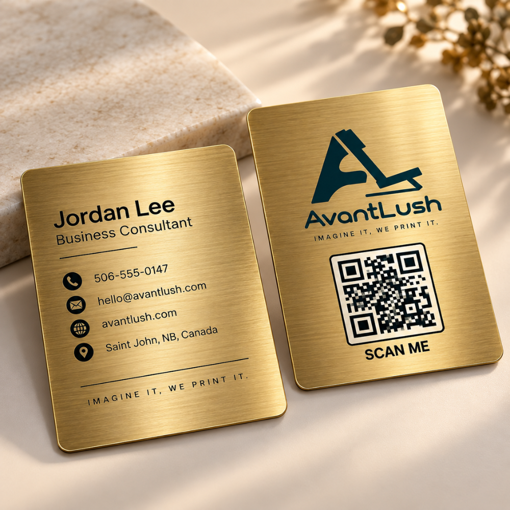 Gold Brushed Metallic Business Cards — Photo 6