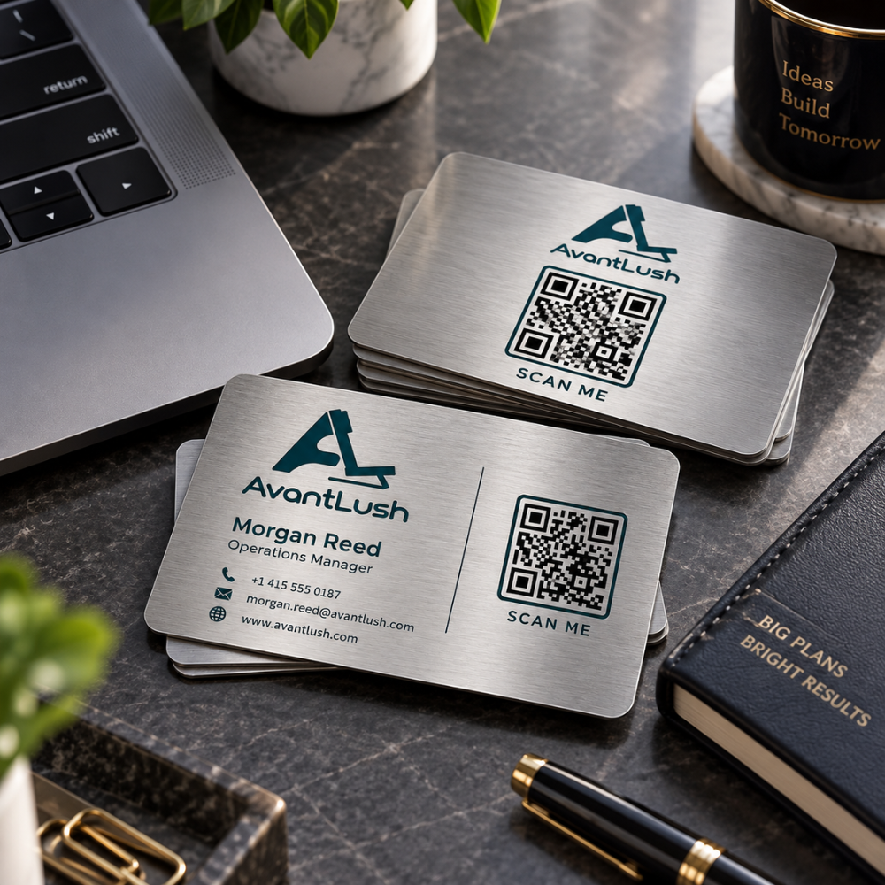 Silver Executive Premium Business Cards — Photo 3