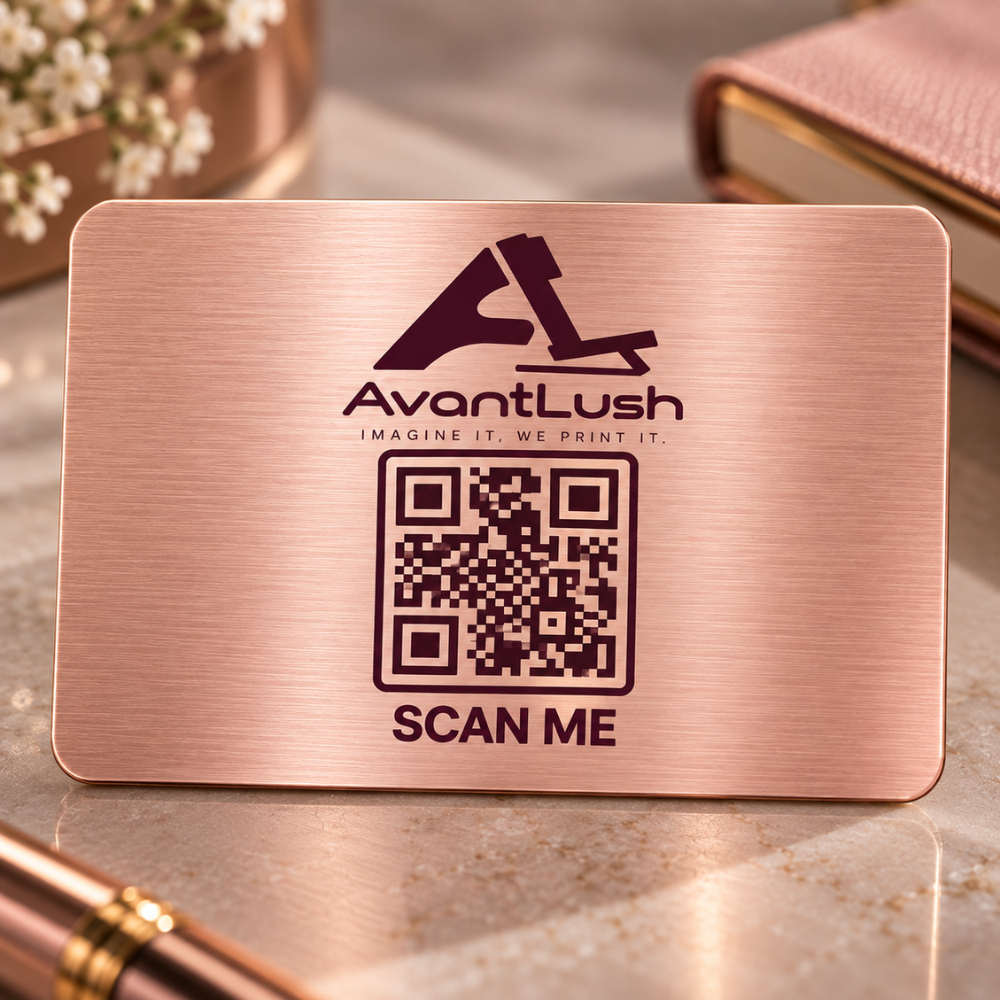 Rose Gold Brushed Metallic Business Cards — Photo 3
