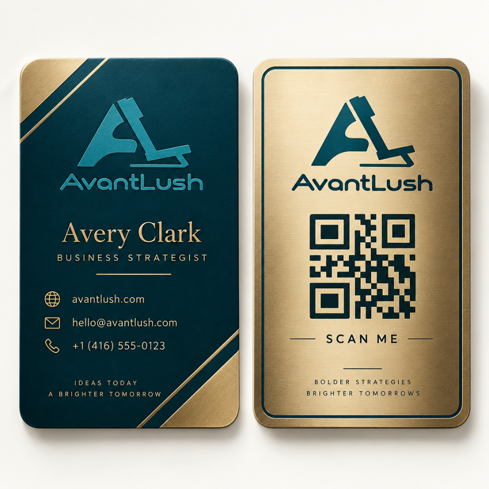 Gold & Teal Executive Premium Business Cards — Photo 5