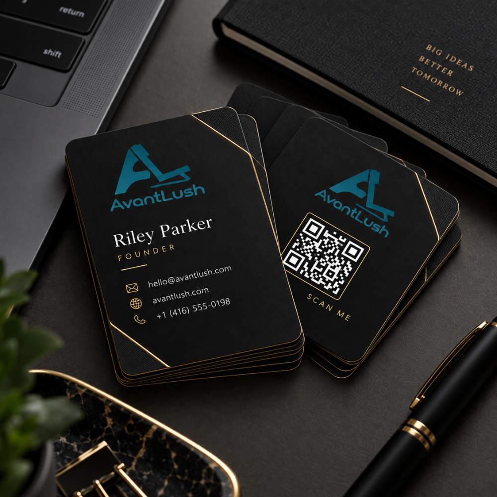 Premium Black Business Cards — Photo 5