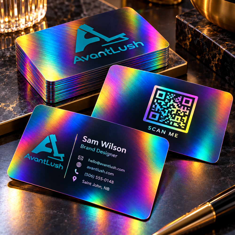 Rainbow Holographic Business Cards — Photo 6