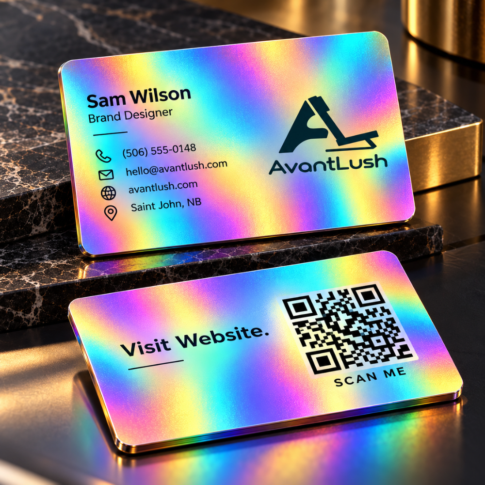 Rainbow Holographic Business Cards — Photo 5
