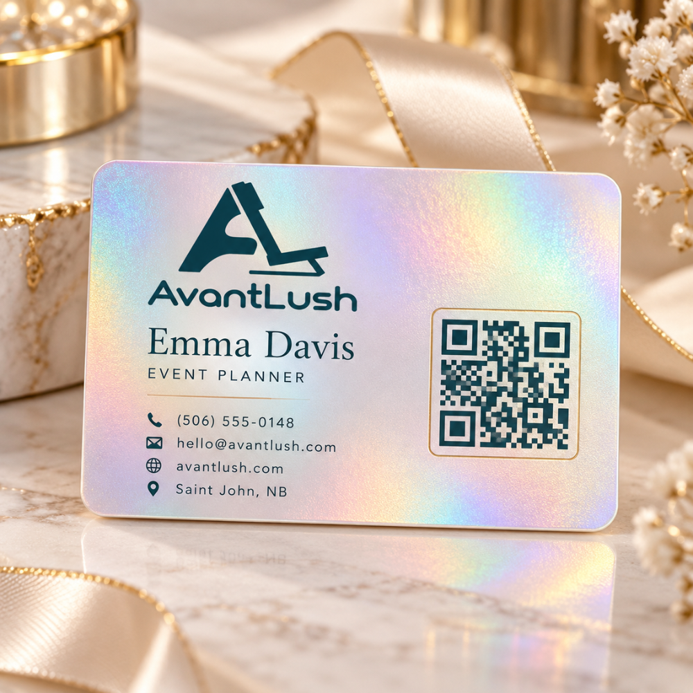 Pearl Holographic Business Cards — Photo 4