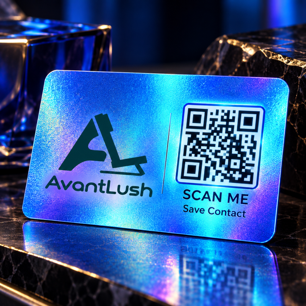Blue Holographic Business Cards — Photo 2
