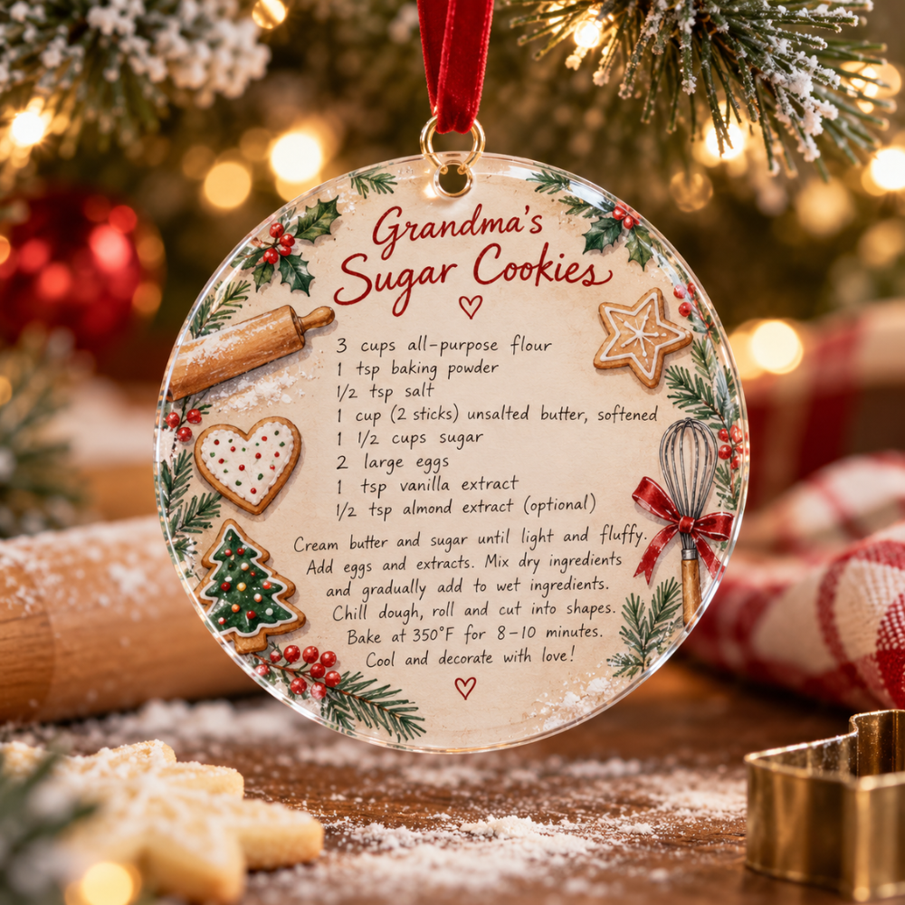 Personalized Handwritten Recipe Ornament — Photo 2