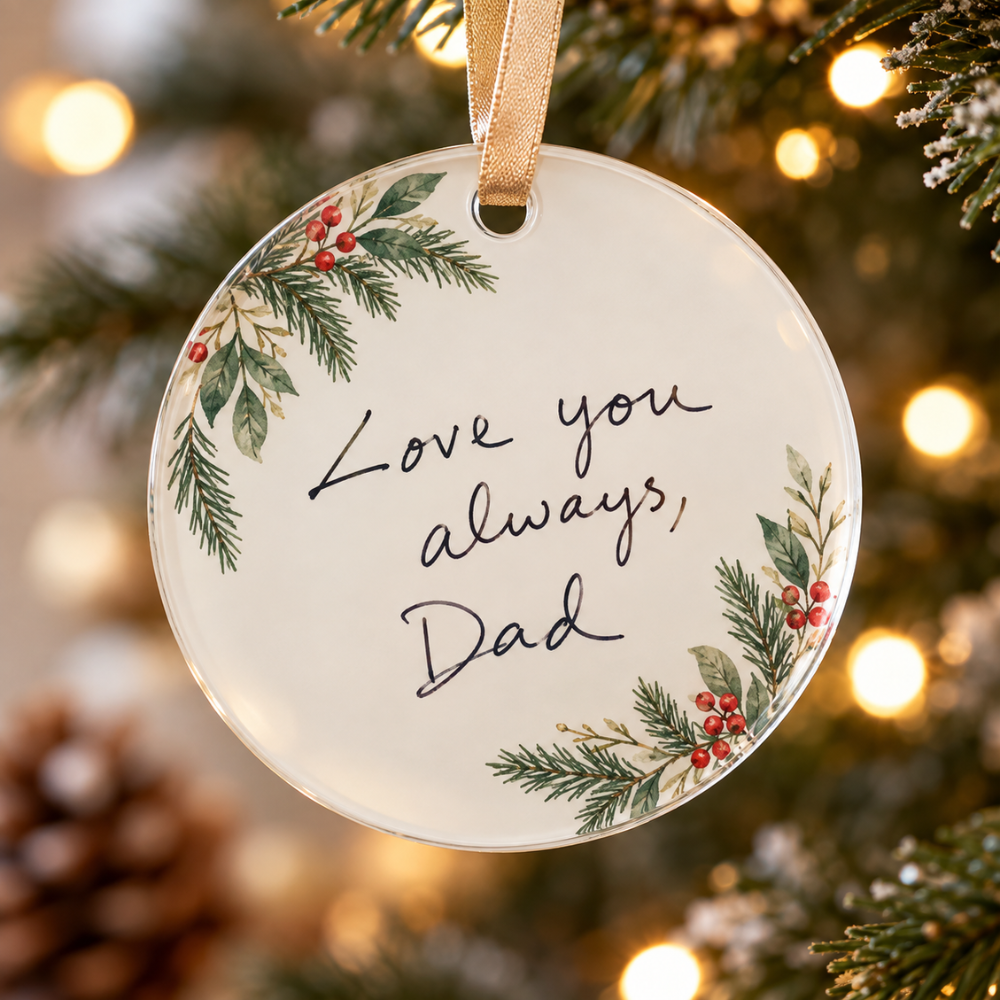 Personalized Handwriting Message Ornament