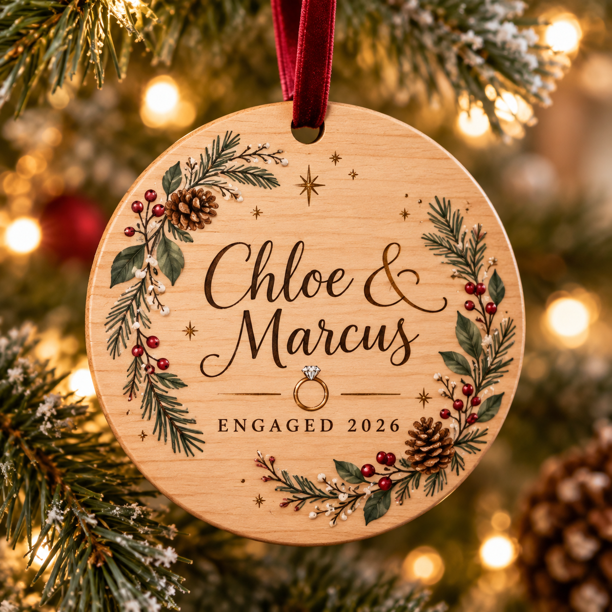 Personalized Engagement Ornament — Photo 5