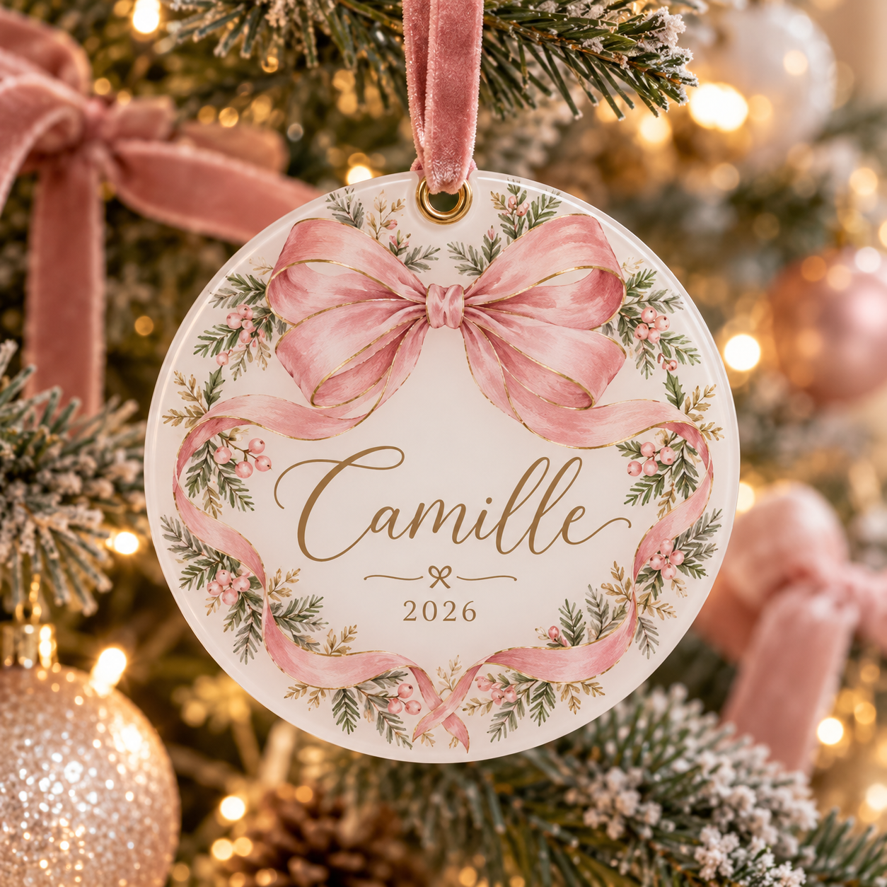 Personalized Bow Name Ornament — Photo 4