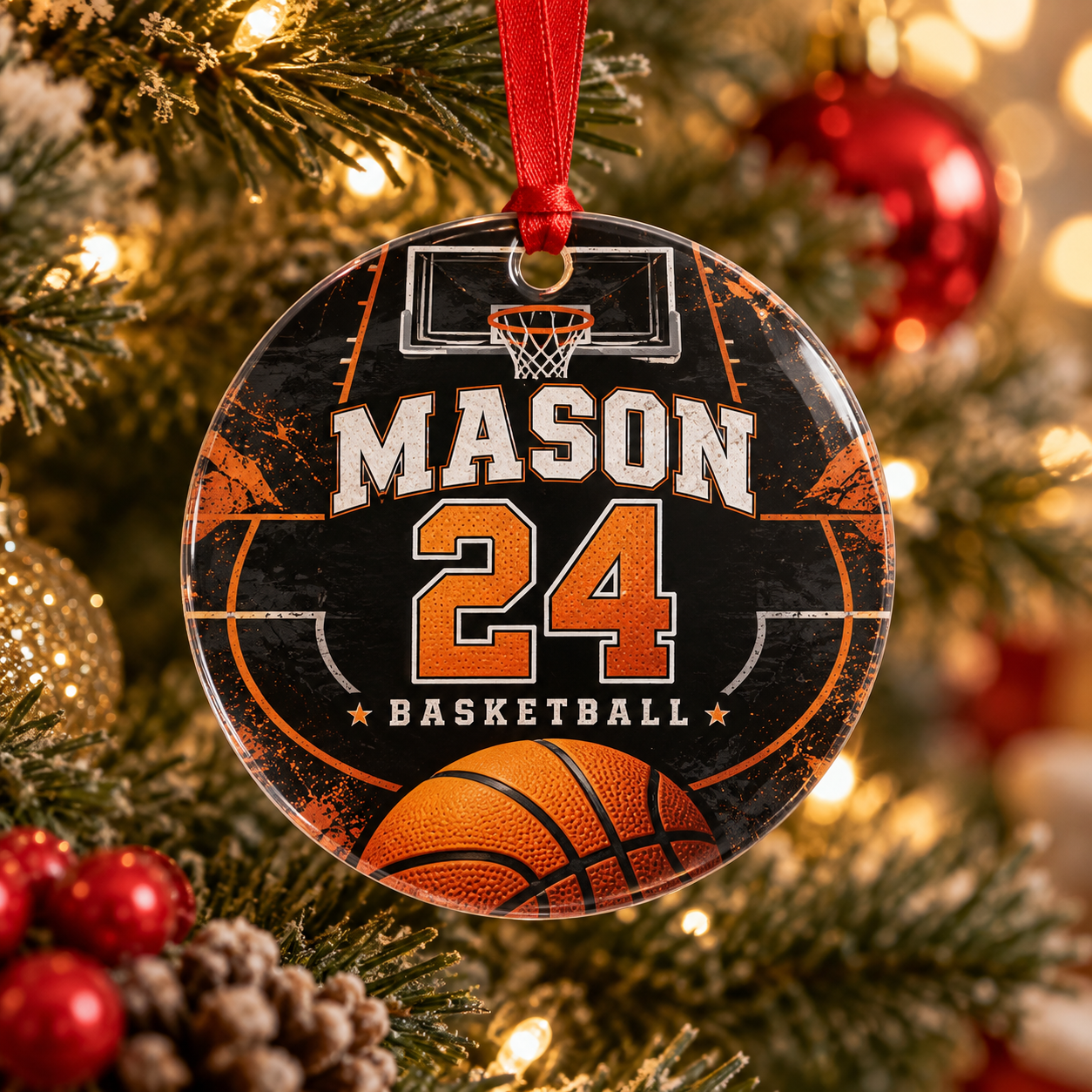 Personalized Basketball Sports Team Ornament — Photo 4