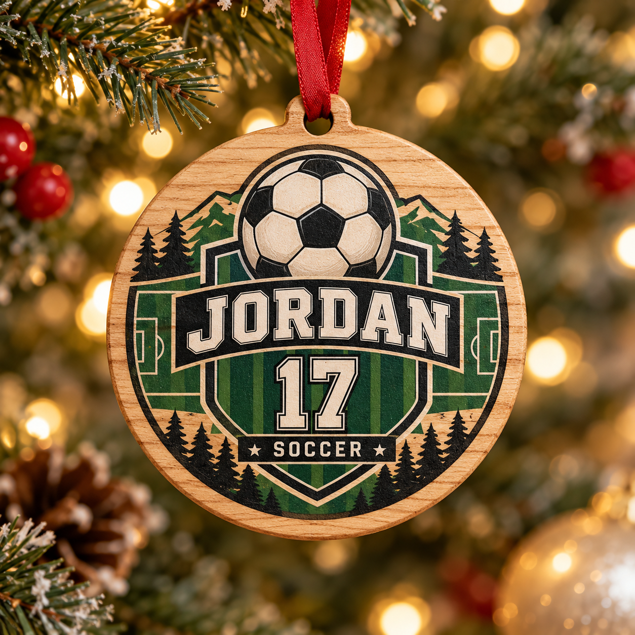 Personalized Soccer Sports Team Ornament — Photo 3