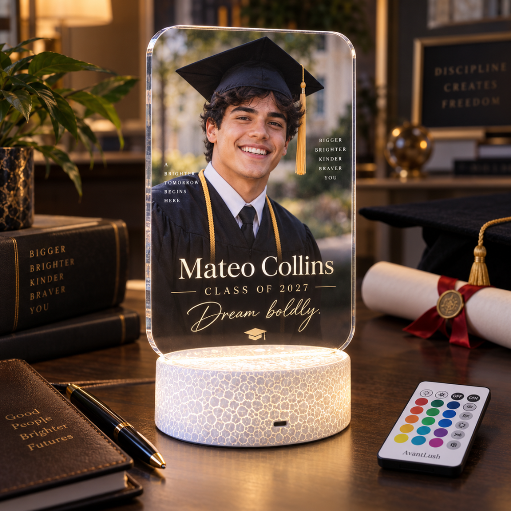 Personalized Graduation Photo & Message LED Lamp — Photo 3