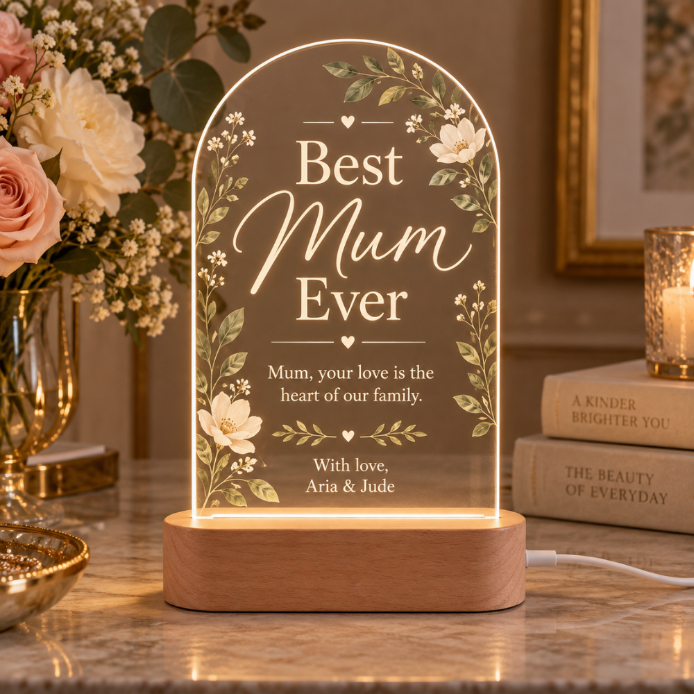 Best Mum Ever LED Acrylic Lamp Canada – Mother’s Day Gift — Photo 2