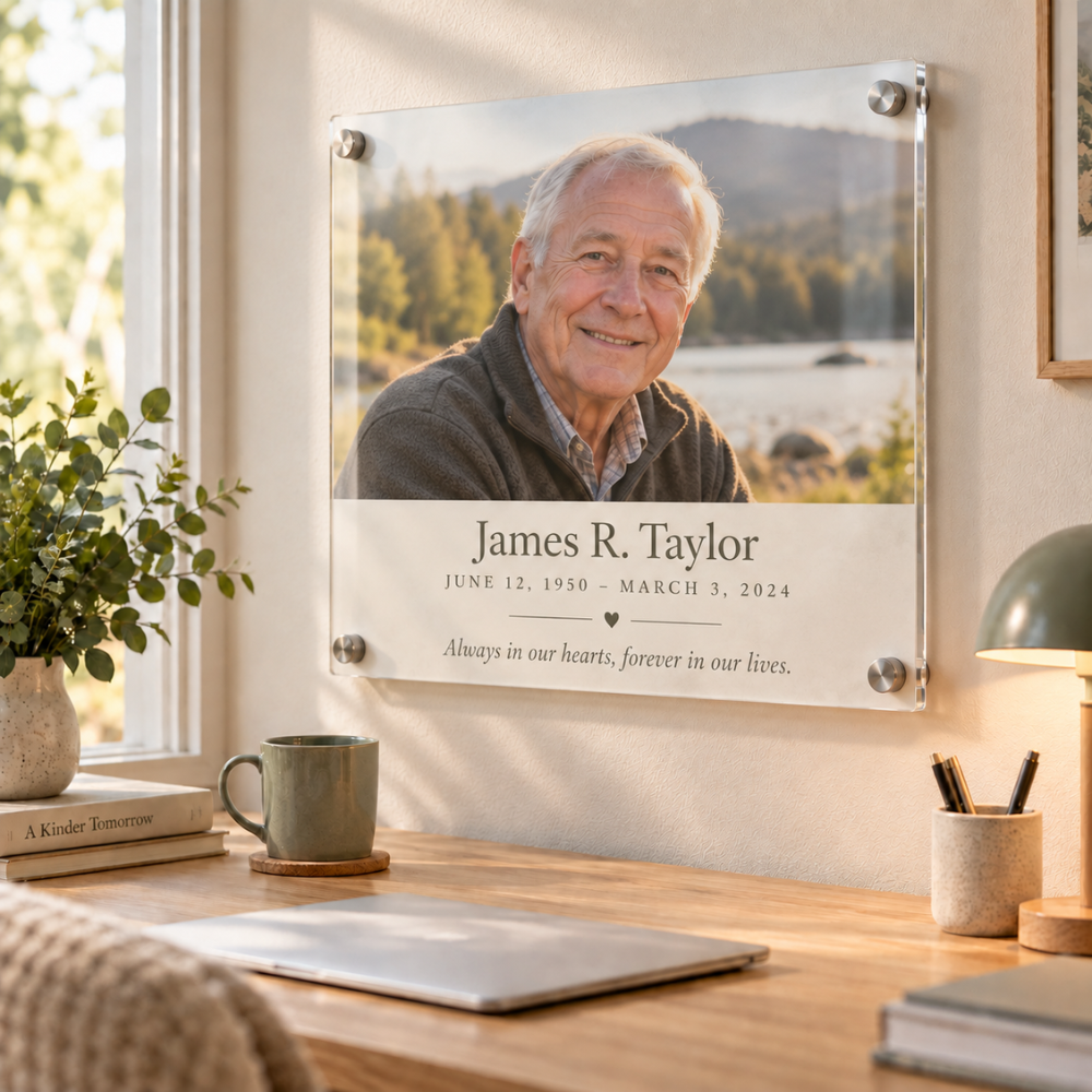 Personalized Memorial Acrylic Photo Plaque — Photo 1