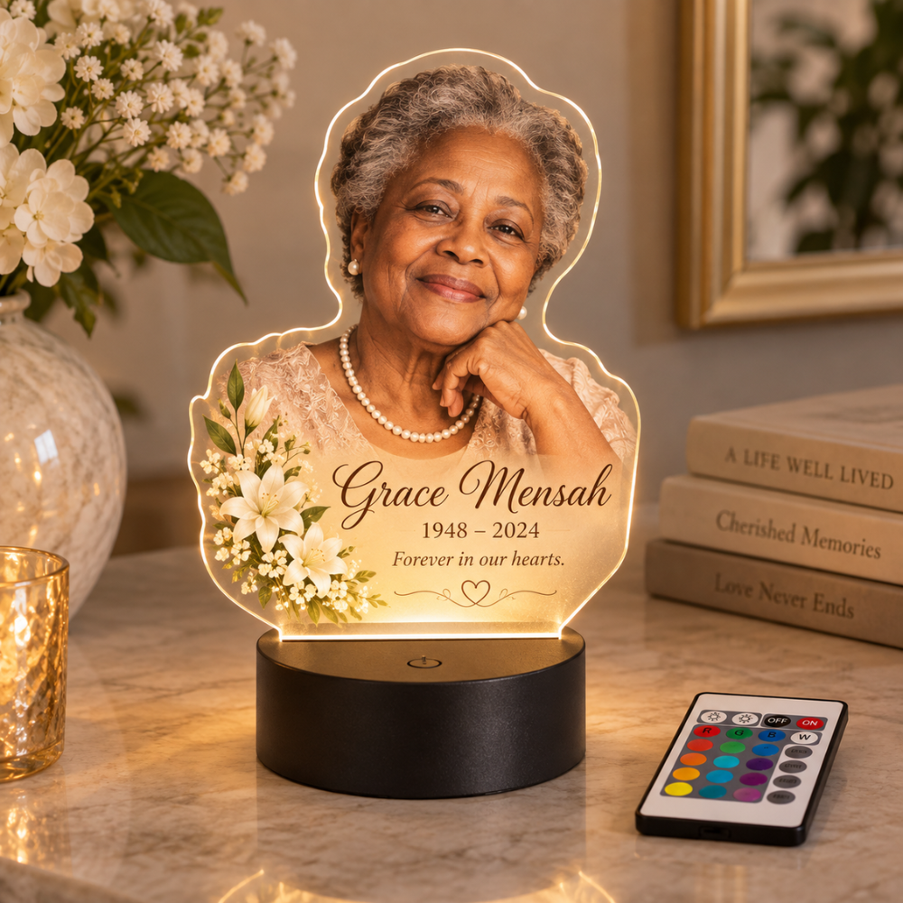 Personalized Memorial Photo LED Lamp — Photo 6