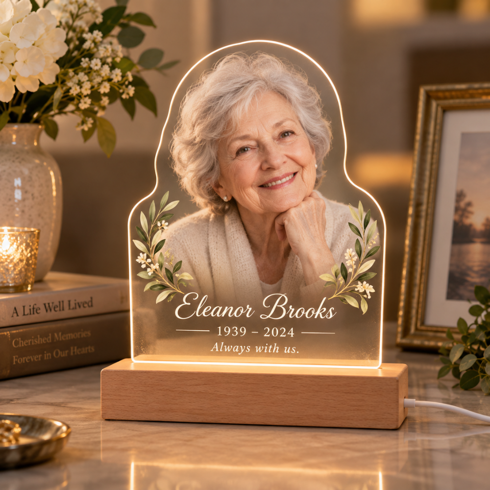Personalized Memorial Photo LED Lamp — Photo 4