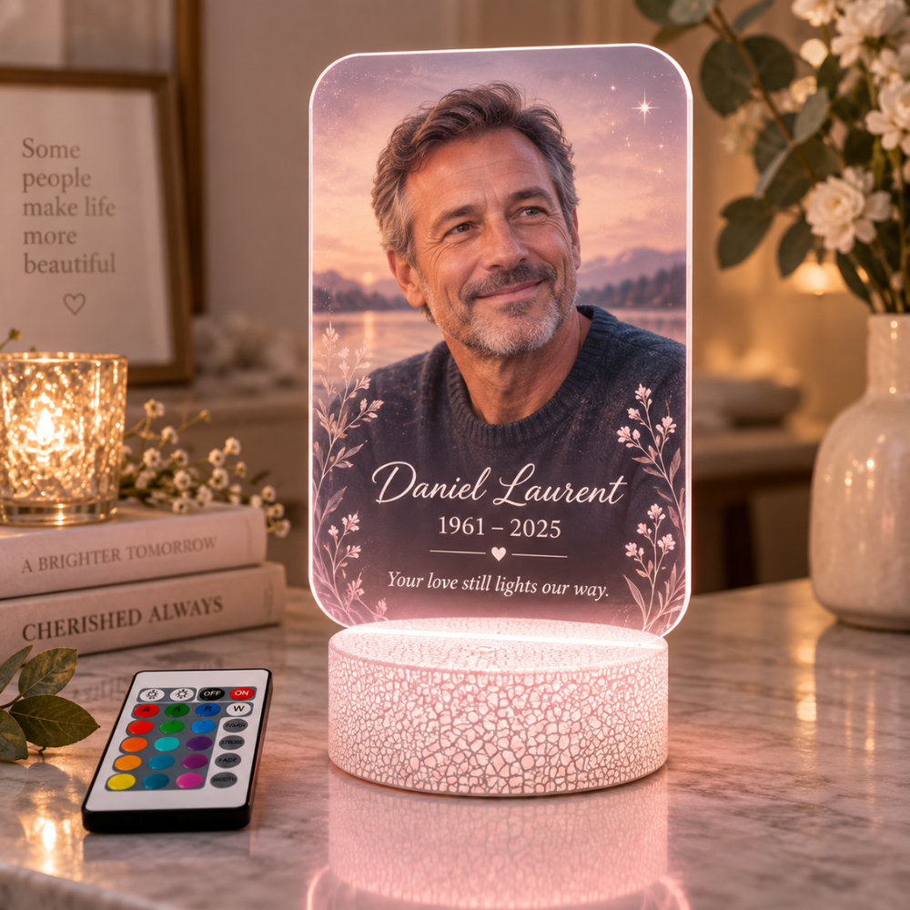 Personalized Memorial Photo LED Lamp — Photo 5