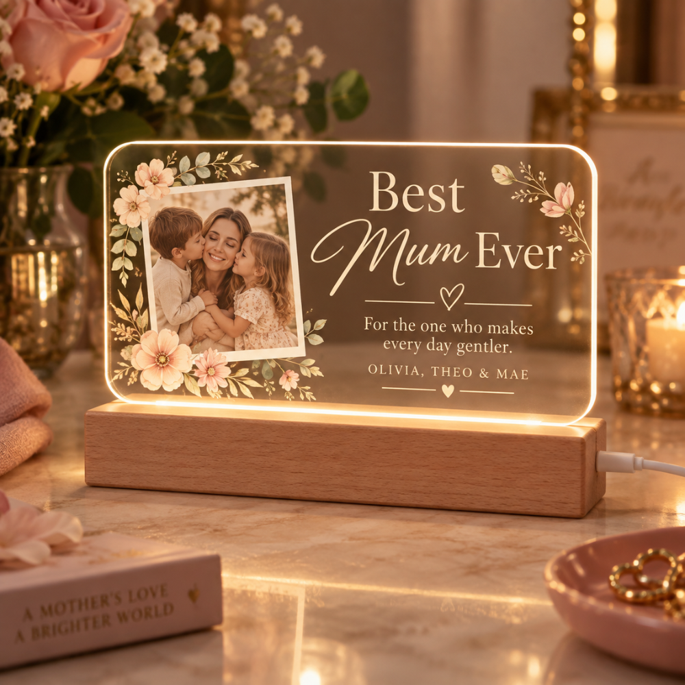 Personalized Mother’s Day Message LED Lamp — Photo 1