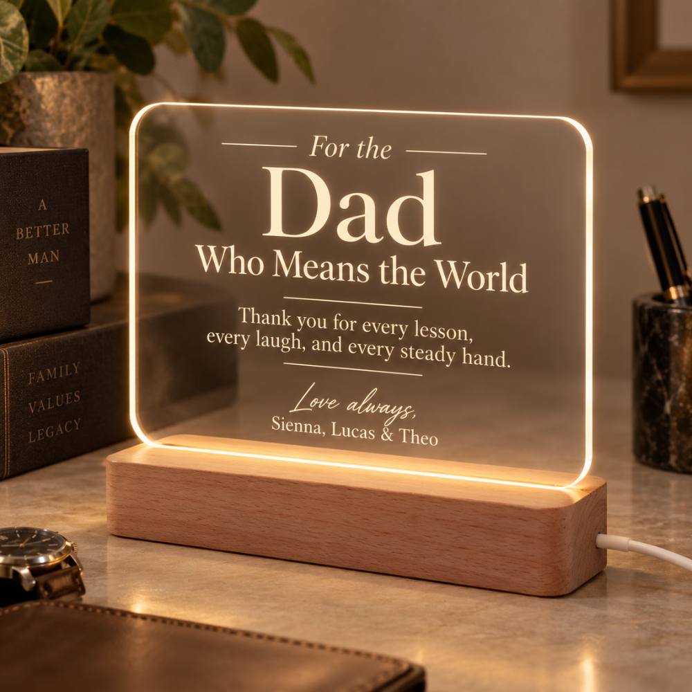 Personalized Father’s Day Message LED Lamp — Photo 5