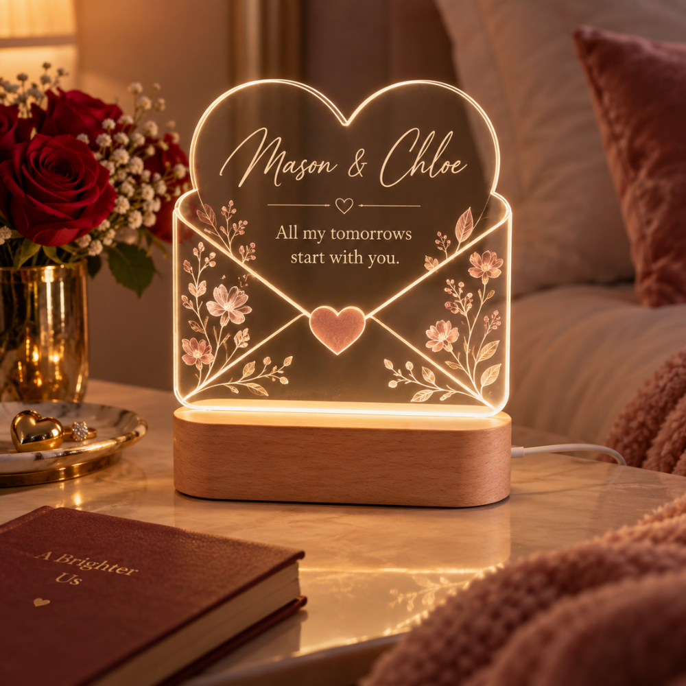 Personalized Valentine Love Note LED Lamp — Photo 6