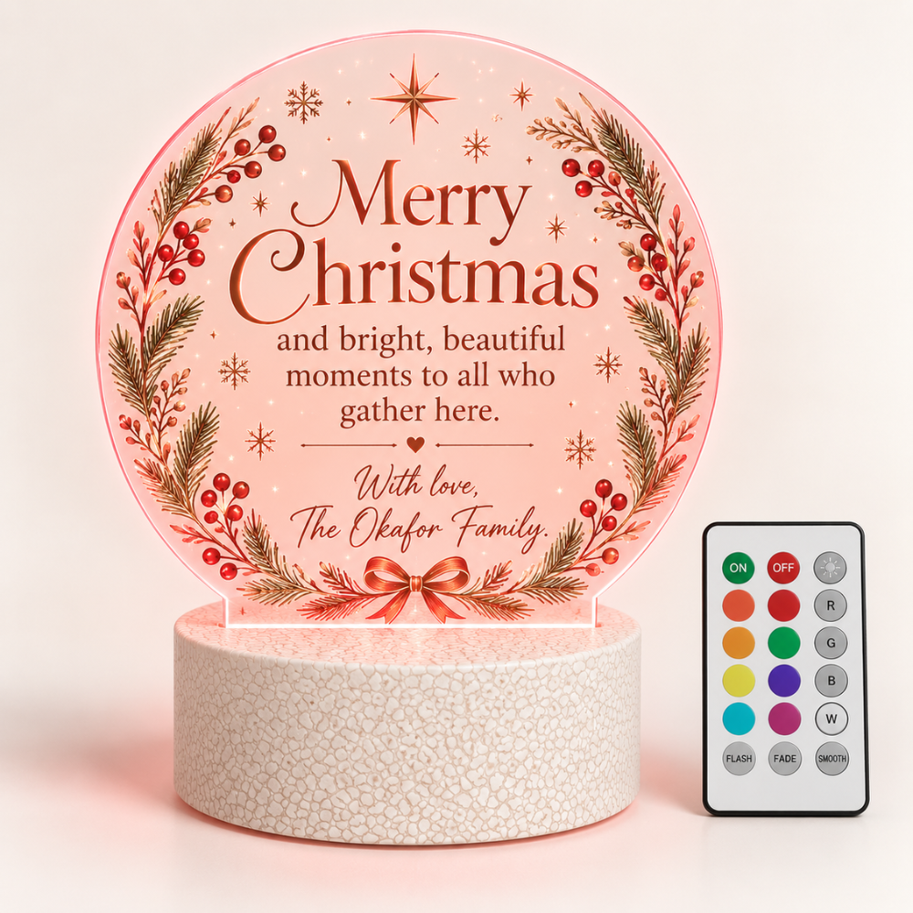 Personalized Christmas Family Message LED Lamp — Photo 8