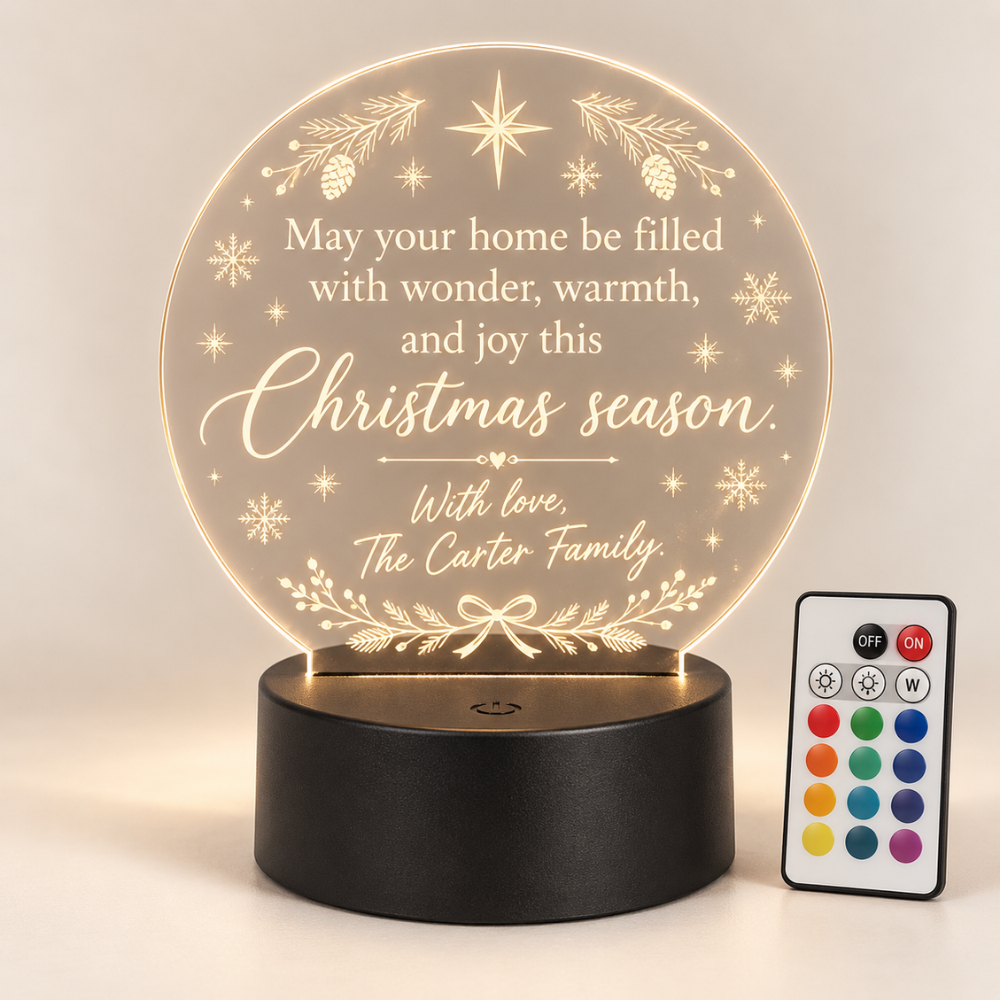 Personalized Christmas Family Message LED Lamp — Photo 5