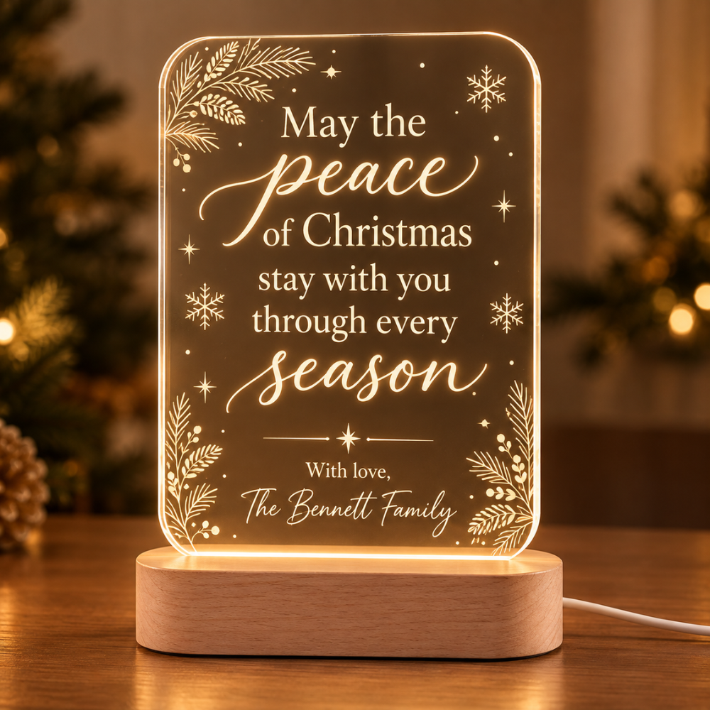 Personalized Christmas Family Message LED Lamp — Photo 4